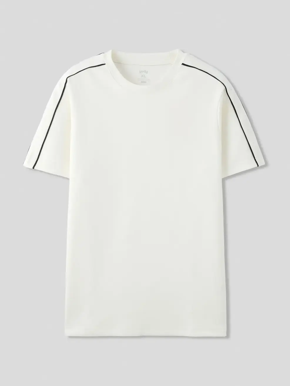 T-shirt Nam Regular Phối Lé Vai  - Trắng - M