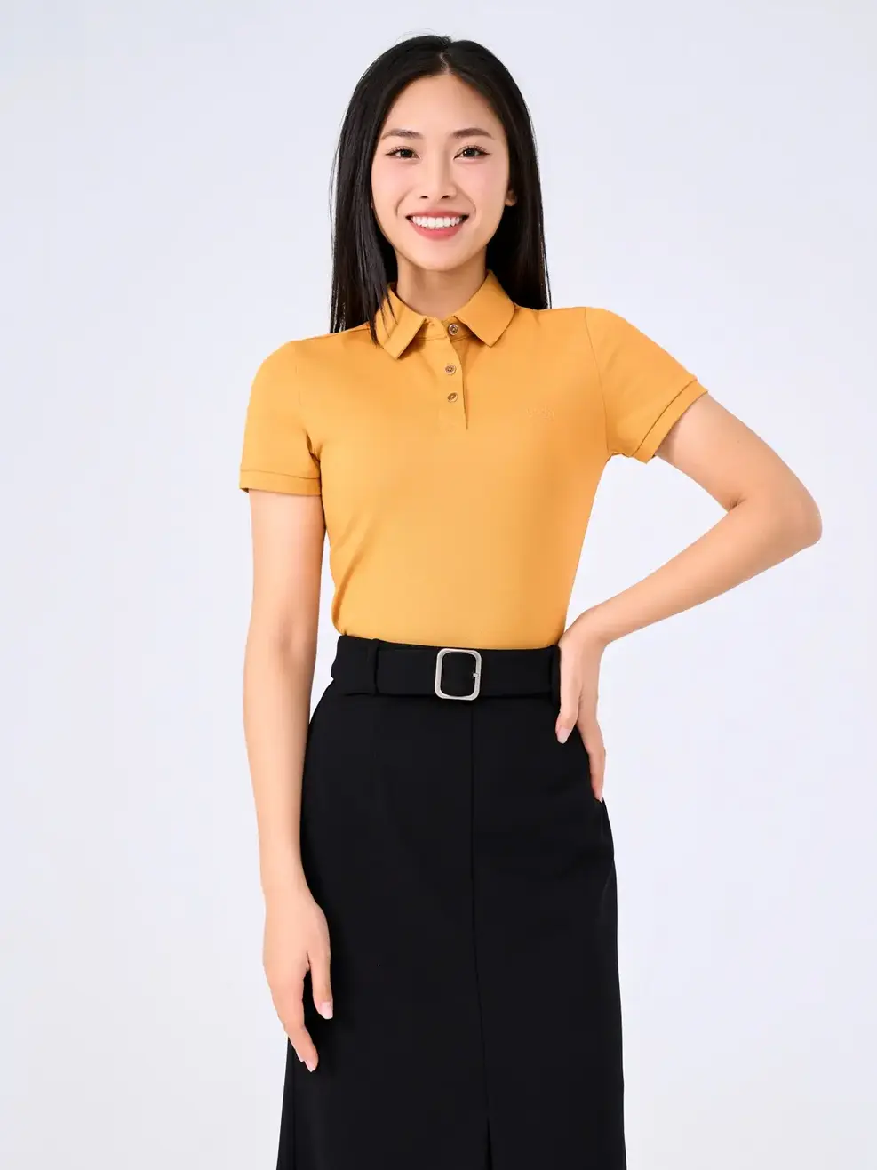 Polo Nữ Gia Đình - Vàng - S