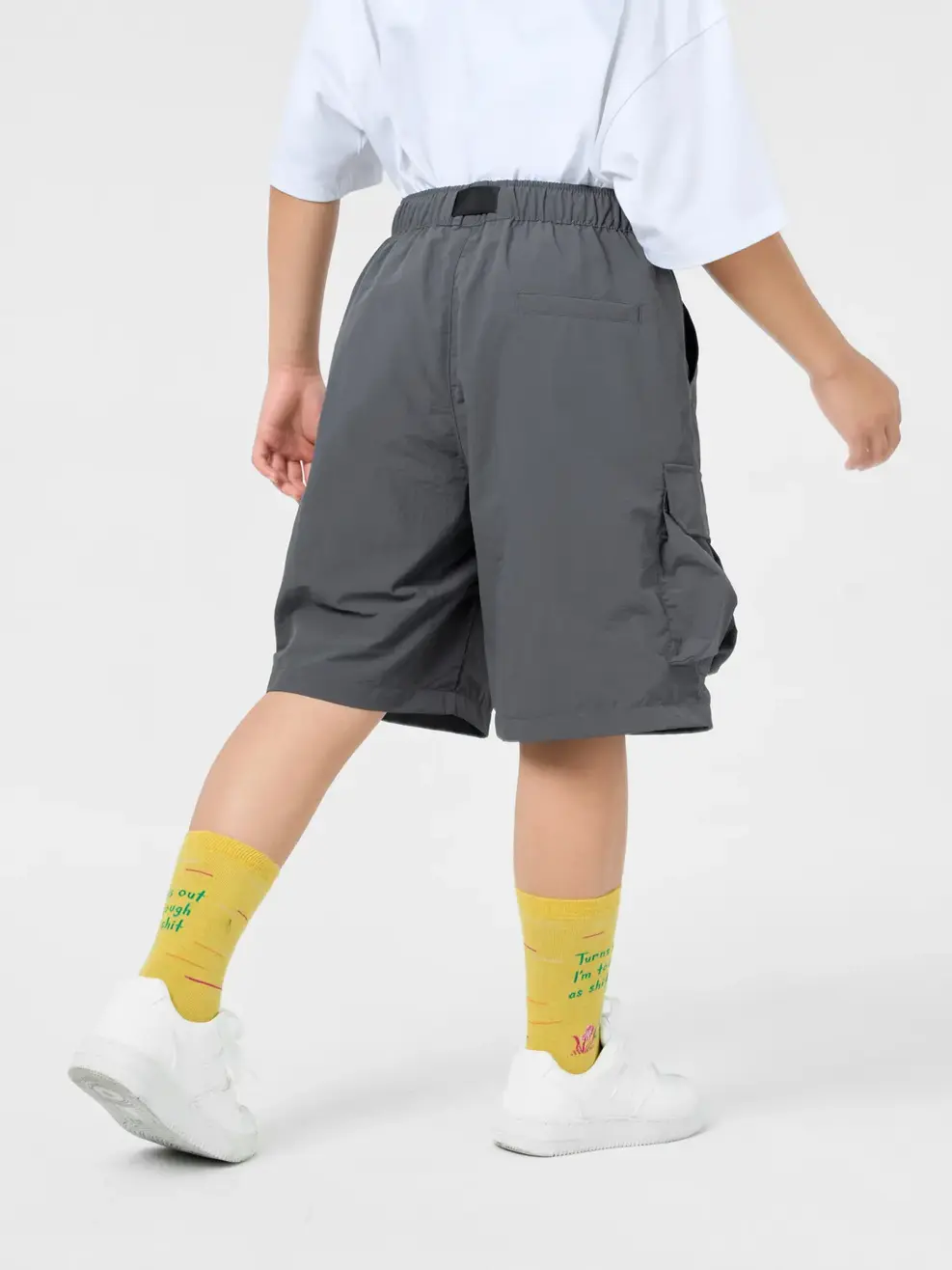 Quần Shorts Túi Hộp - Than chì 002 - 8-9