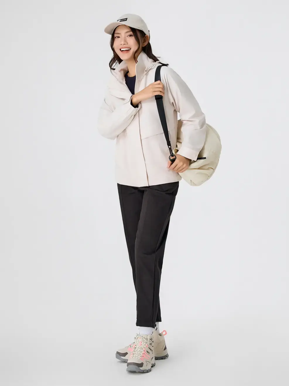 Áo Khoác Gió Nữ 4c Plus Dáng Suông - Xám 003 - S