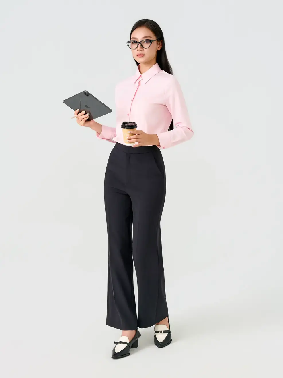 Áo Sơ-mi regular wrap knit essential - Hồng 154 - S