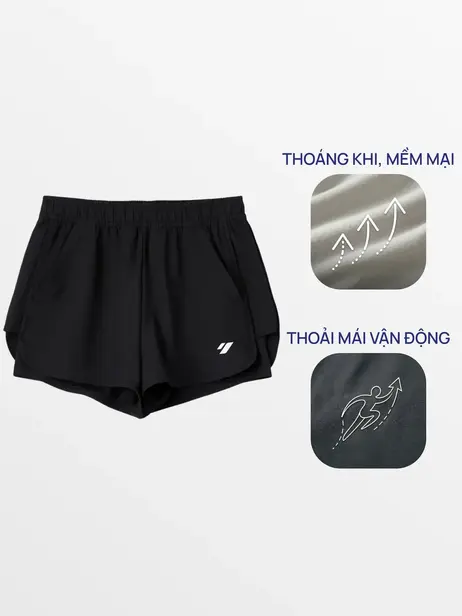 Quần Shorts Thể Thao Siêu Nhẹ 2 Lớp