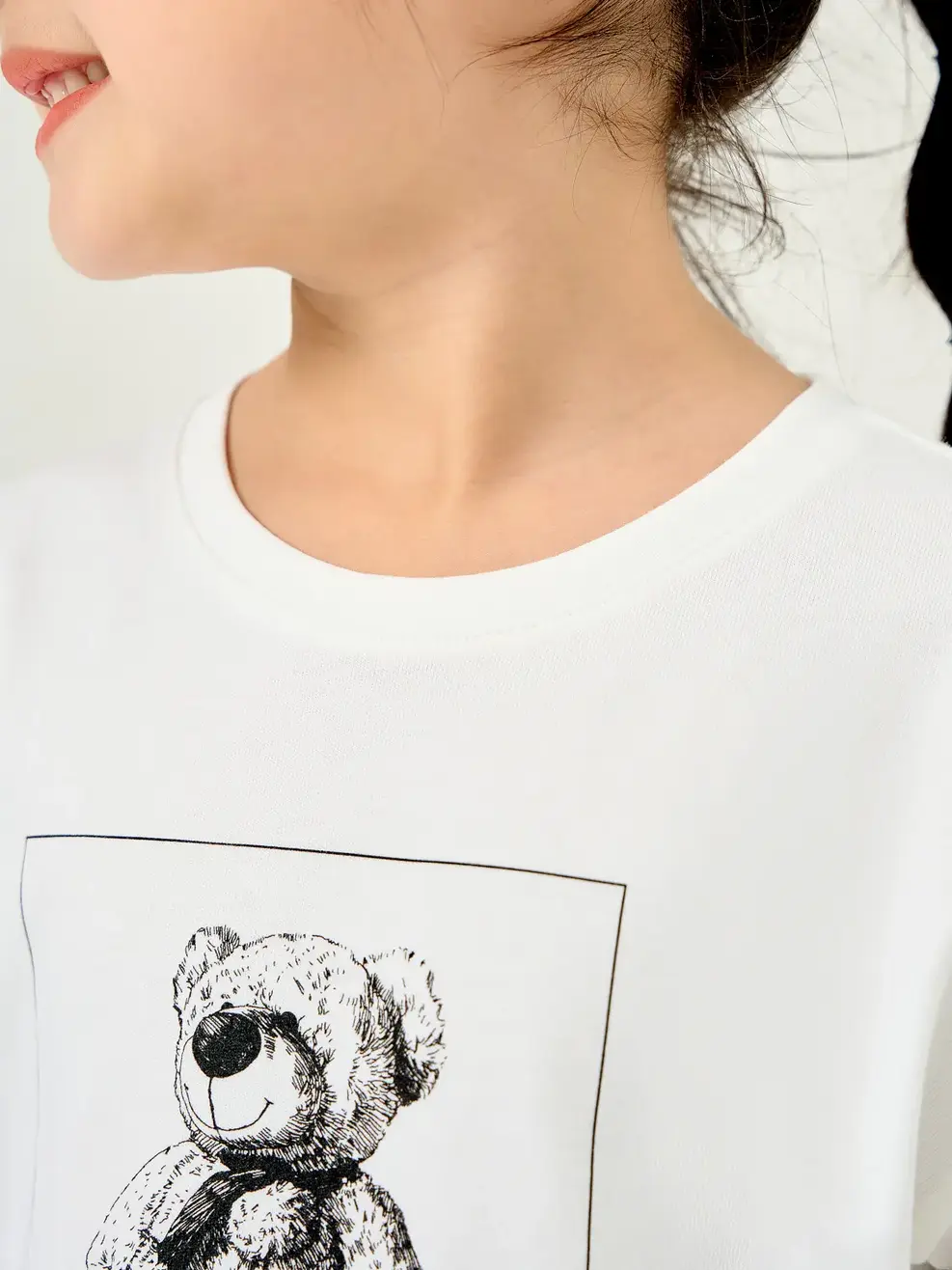 Áo kid in Bear - Trắng - 4