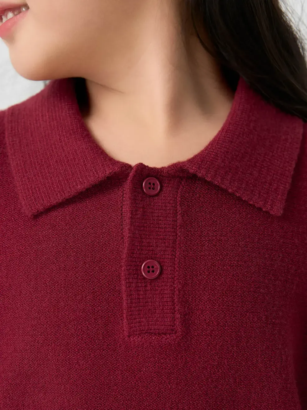 Áo Len Bé Trai Cổ Polo - ĐỎ 021 - 110