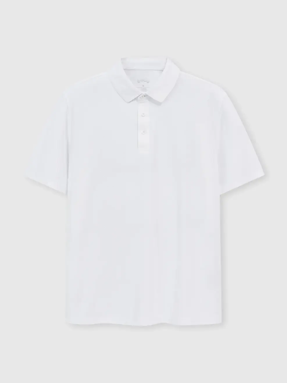 Áo Polo Nam Regular Cổ Ép Có Xẻ Tà - Trắng 001 - S