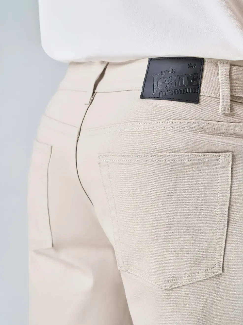 Quần Short Jeans Nam Cạp Phối Cúc - Be 008 - 28