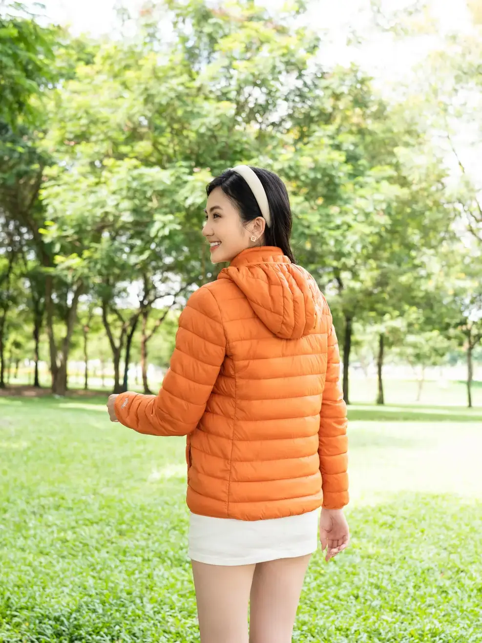 Áo phao nữ 3s plus - Cam đất - M