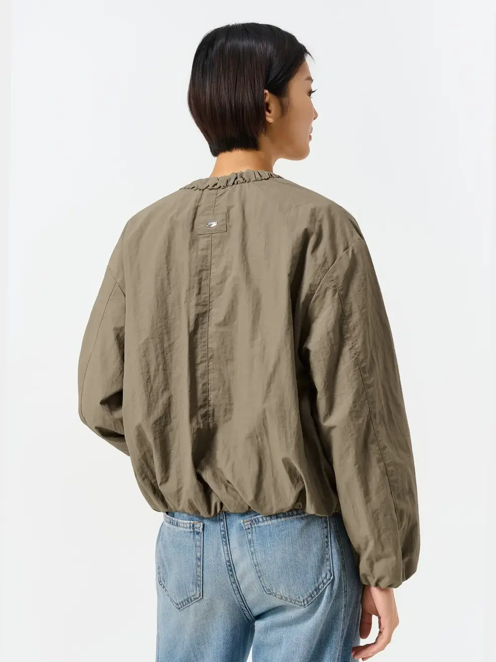 Áo Khoác Gió Nữ Cổ Tròn -  Nâu 251 - S