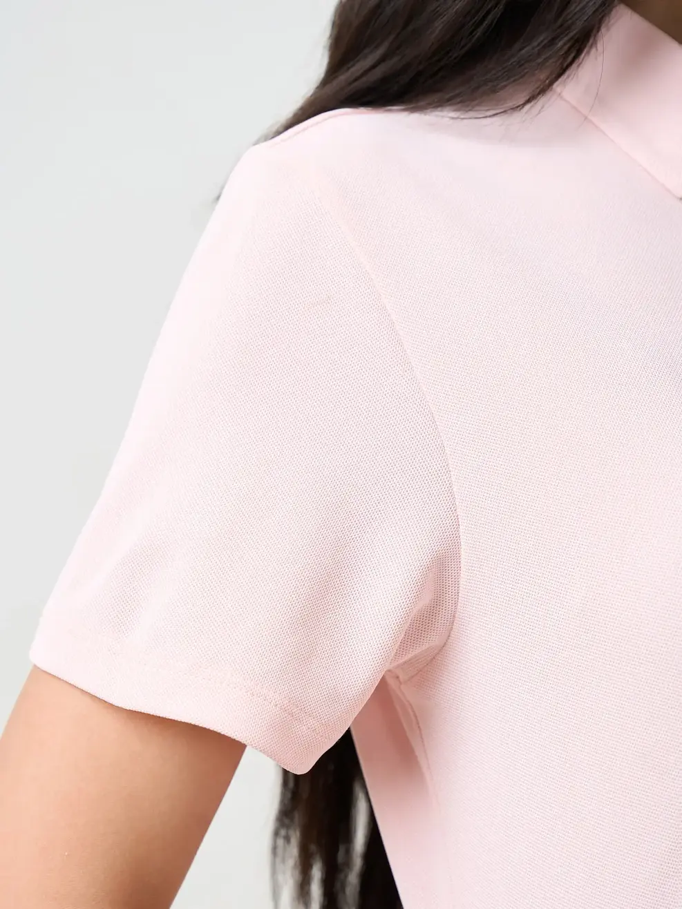 Áo Polo Nữ Regular Cổ Ép Có Xẻ Tà - Hồng 082 - S