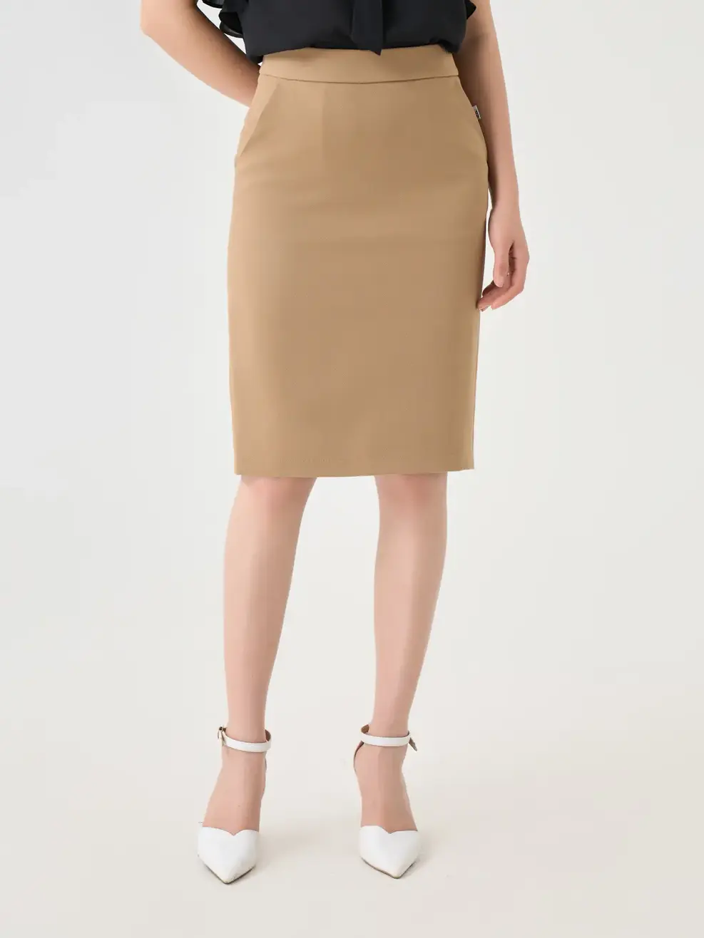 Chân Váy Nữ Dáng Ôm Túi Chéo - Nâu - S