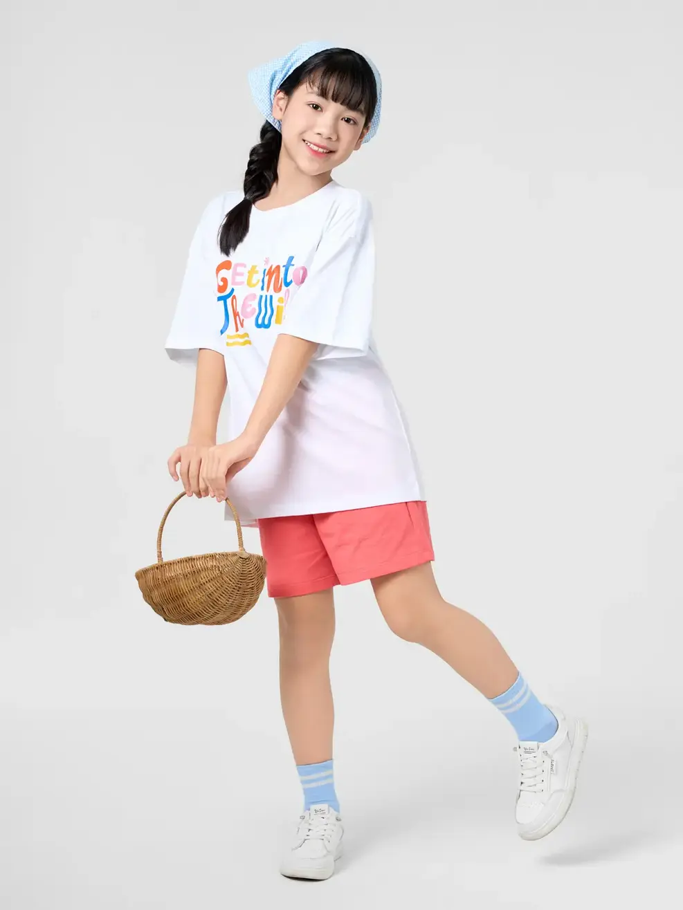 Bộ Đồ Bé Gái Get Into The Wild - Trắng 001 - 8-9