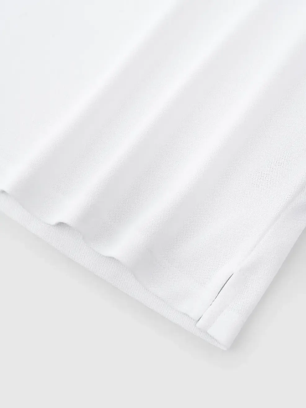 Áo Polo Nam Regular Cổ Ép Có Xẻ Tà - Trắng 001 - S