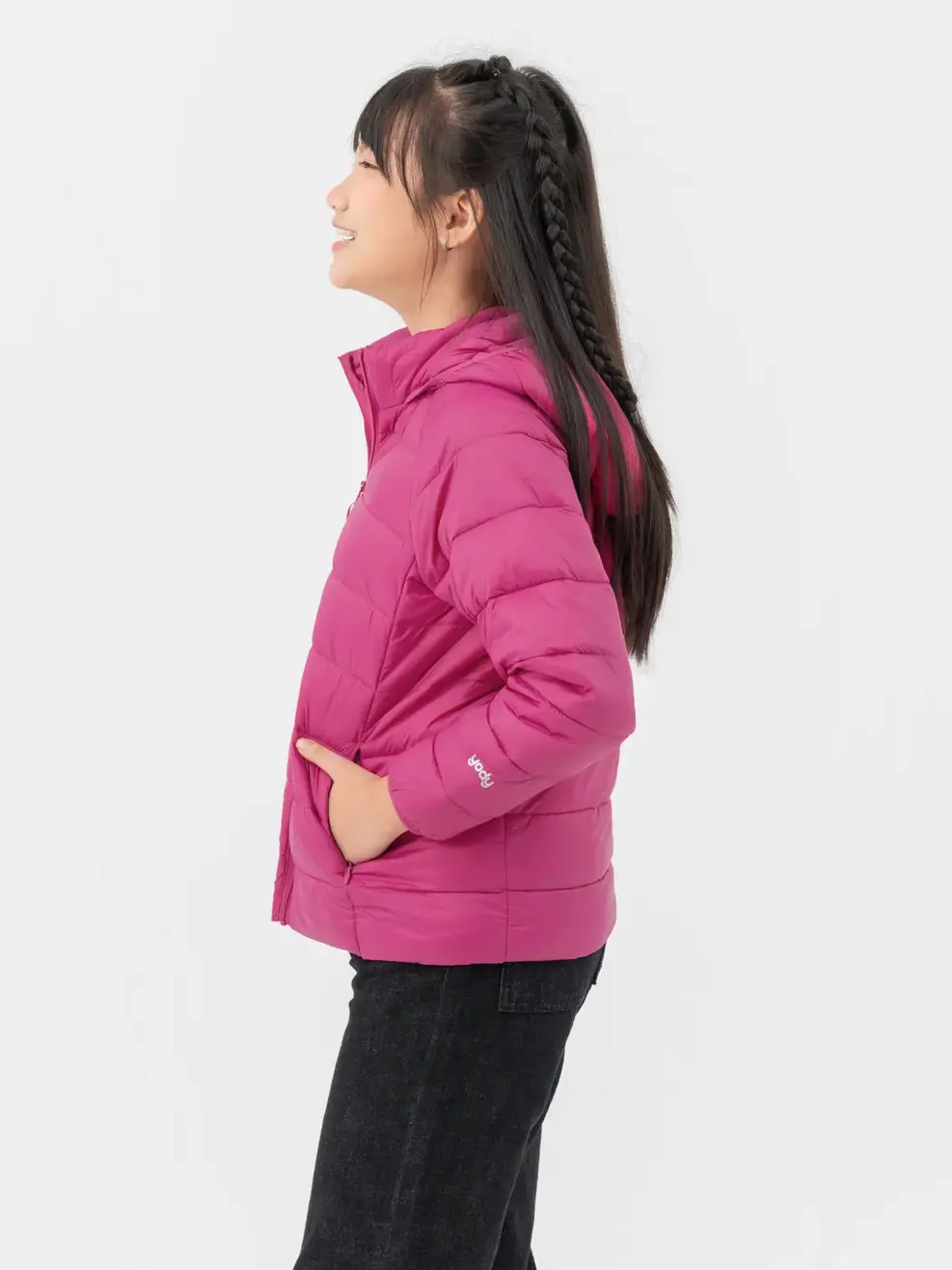 Áo Phao Trẻ Em 3S Siêu Nhẹ Tay Raglan - Hồng đậm - 12