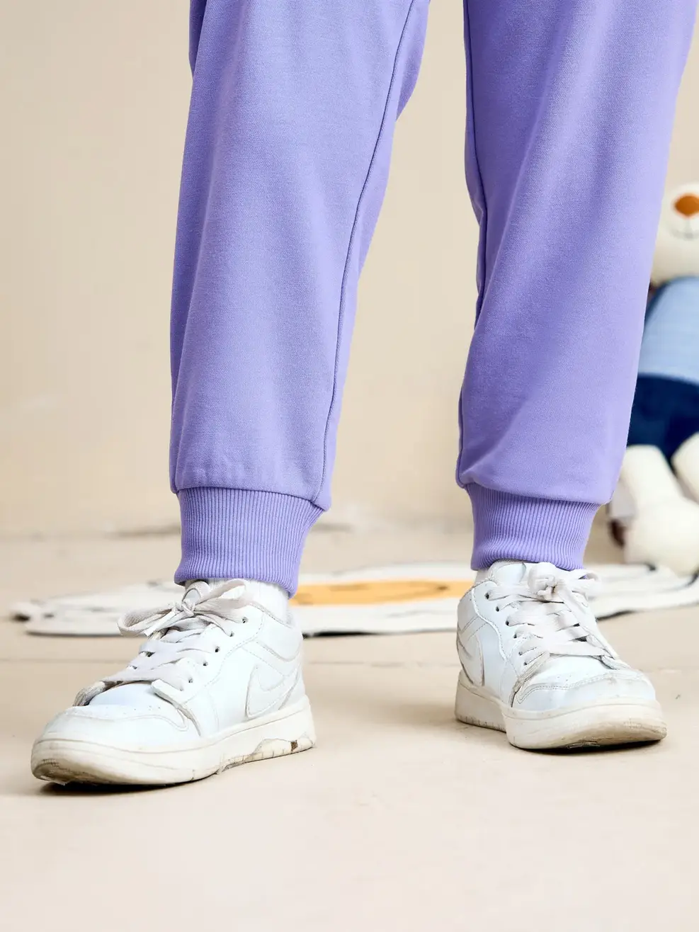 Bộ đồ kid in thỏ - Tím - 2