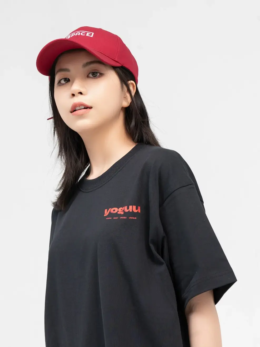 Áo T-shirt Yoguu Sticker - Đen - 1