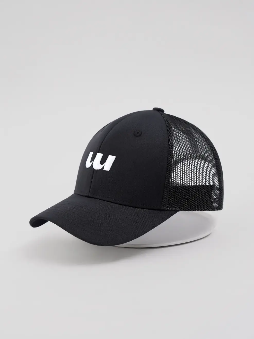 Mũ Lưỡi Trai Unisex Phối Lưới Thêu Logo - Đen - F