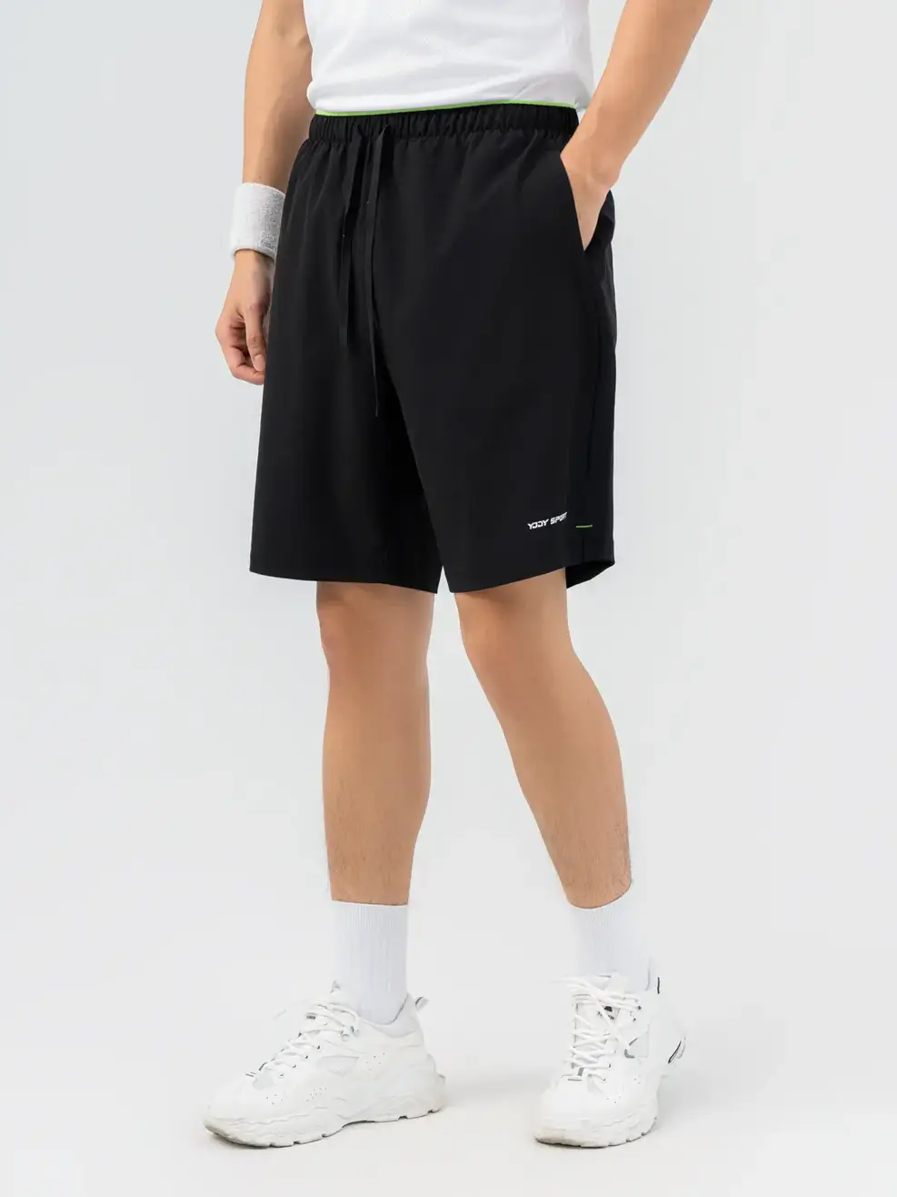 Quần Short Thể Thao Nam Chun Ốp - Đen - 29