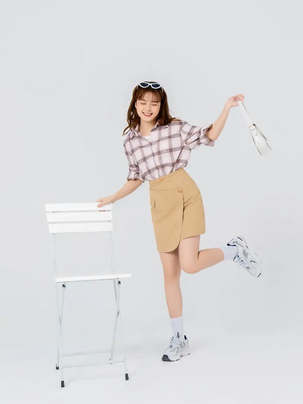 Áo sơ mi dài tay nữ cafe logo Yody - Hồng - S