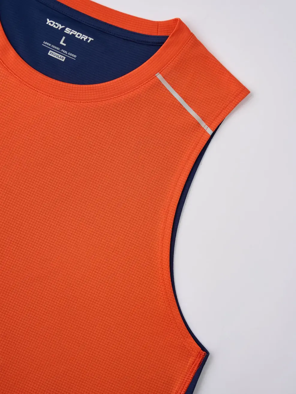 Áo Ba Lỗ Nam Thể Thao Phối Màu - Màu cam 009 - 3XL