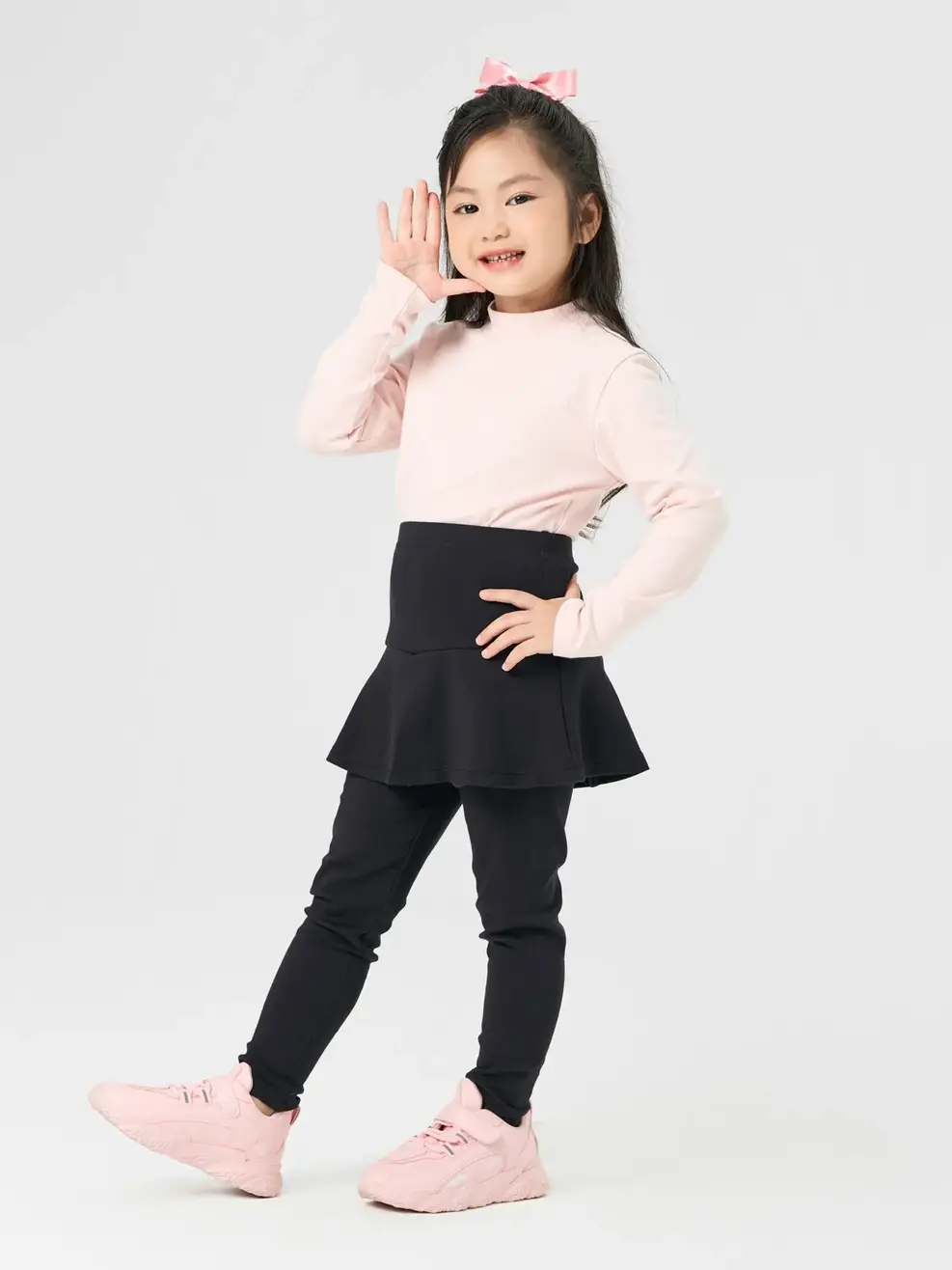 Quần Leging Bé Gái Giả Chân Váy - Đen - 2