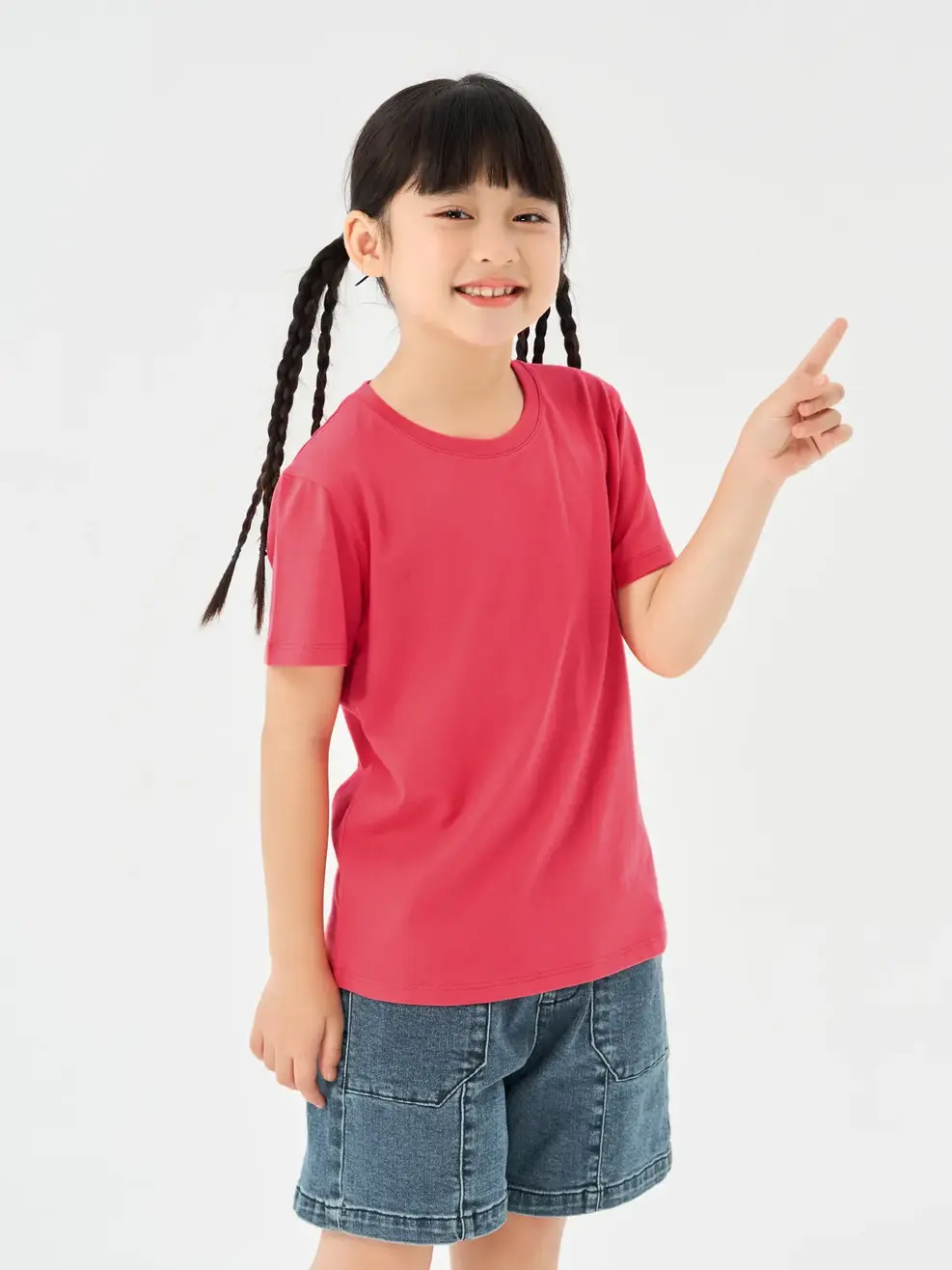T-shirt Kid Bé Cơ Bản Cotton Usa - Hồng - 2