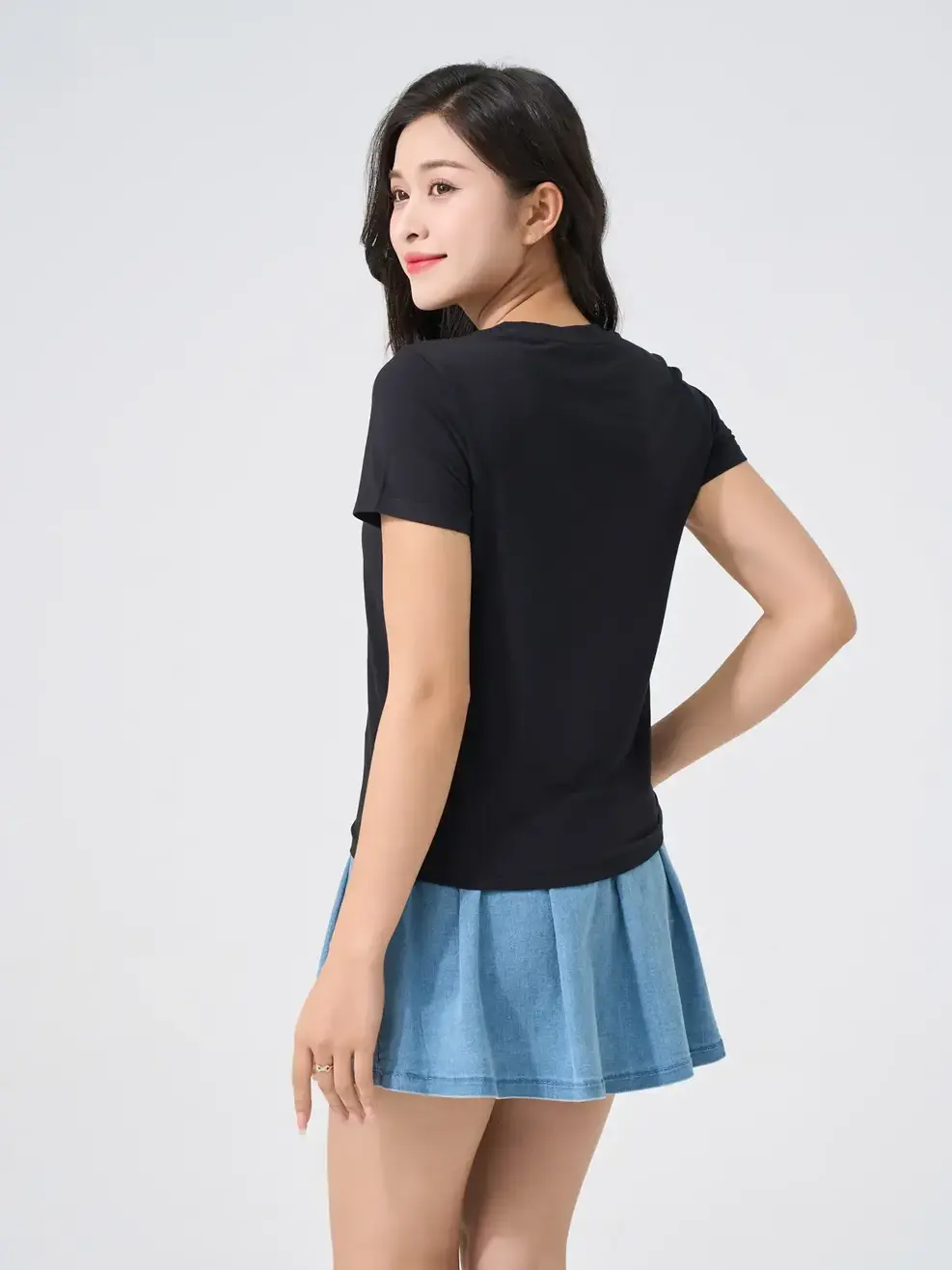 Áo Phông Dáng Suông Túi Ngực-TSN7301 - Đen 006 - S