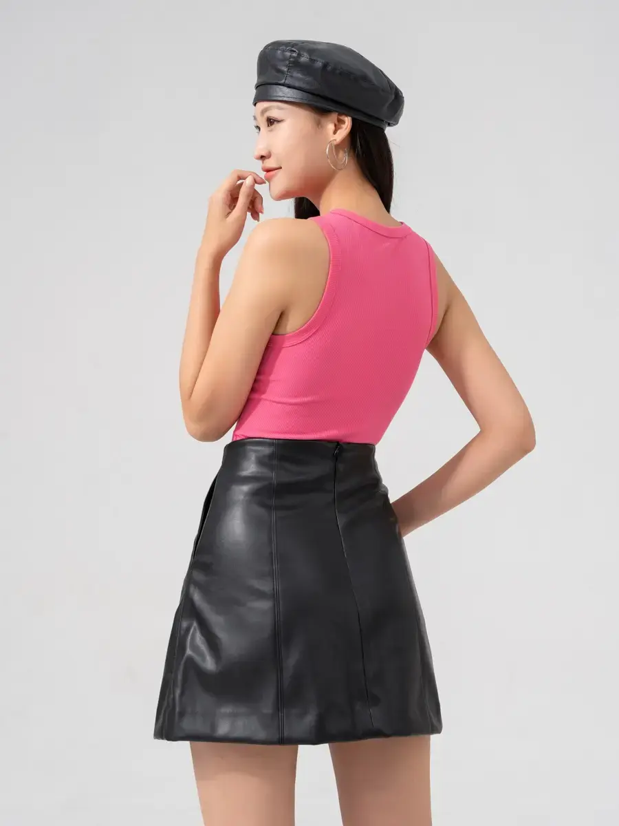 Áo Ba Lỗ Cơ Bản Thun Rip - Hồng - S