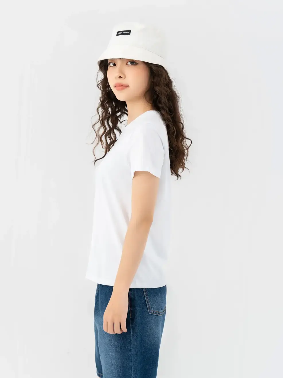 T-shirt Nữ Cơ Bản In Creative Bột Ngô - Trắng 1 - S