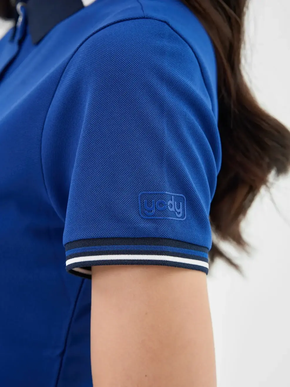 Polo Nữ Cafe Dệt Tổ Ong Bo 3 Màu - Xanh coban - S