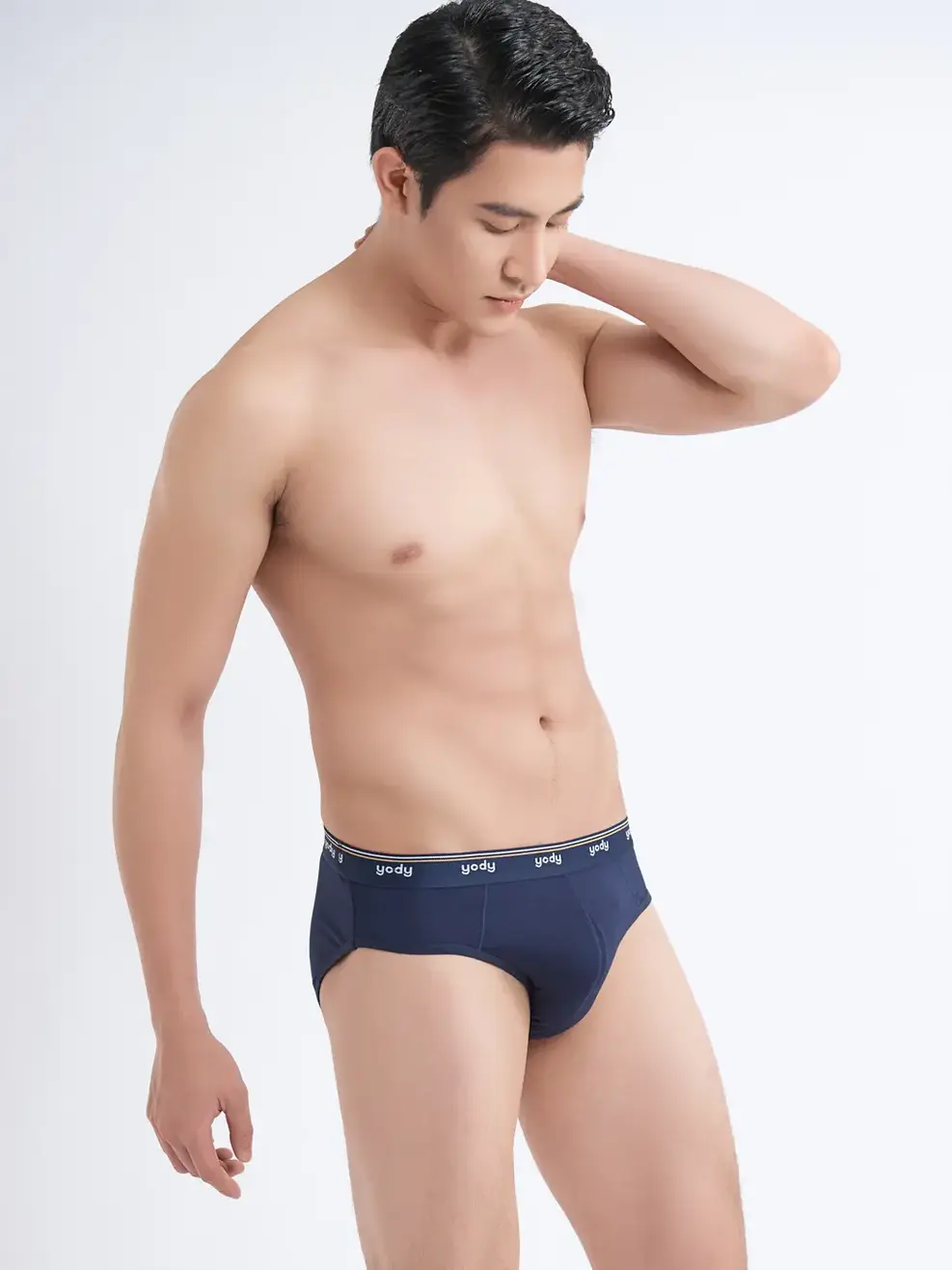 Sịp nam kẻ bo phối bikini - Xanh đen - 2XL