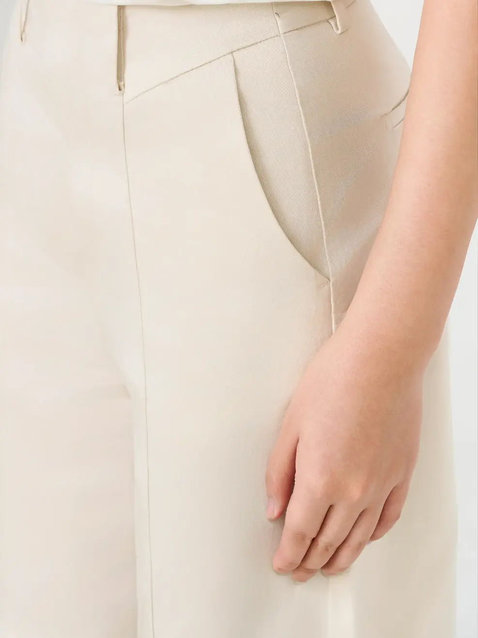Quần Khaki Nữ Straight Soft Cạp Chéo - Xám 003 - 26