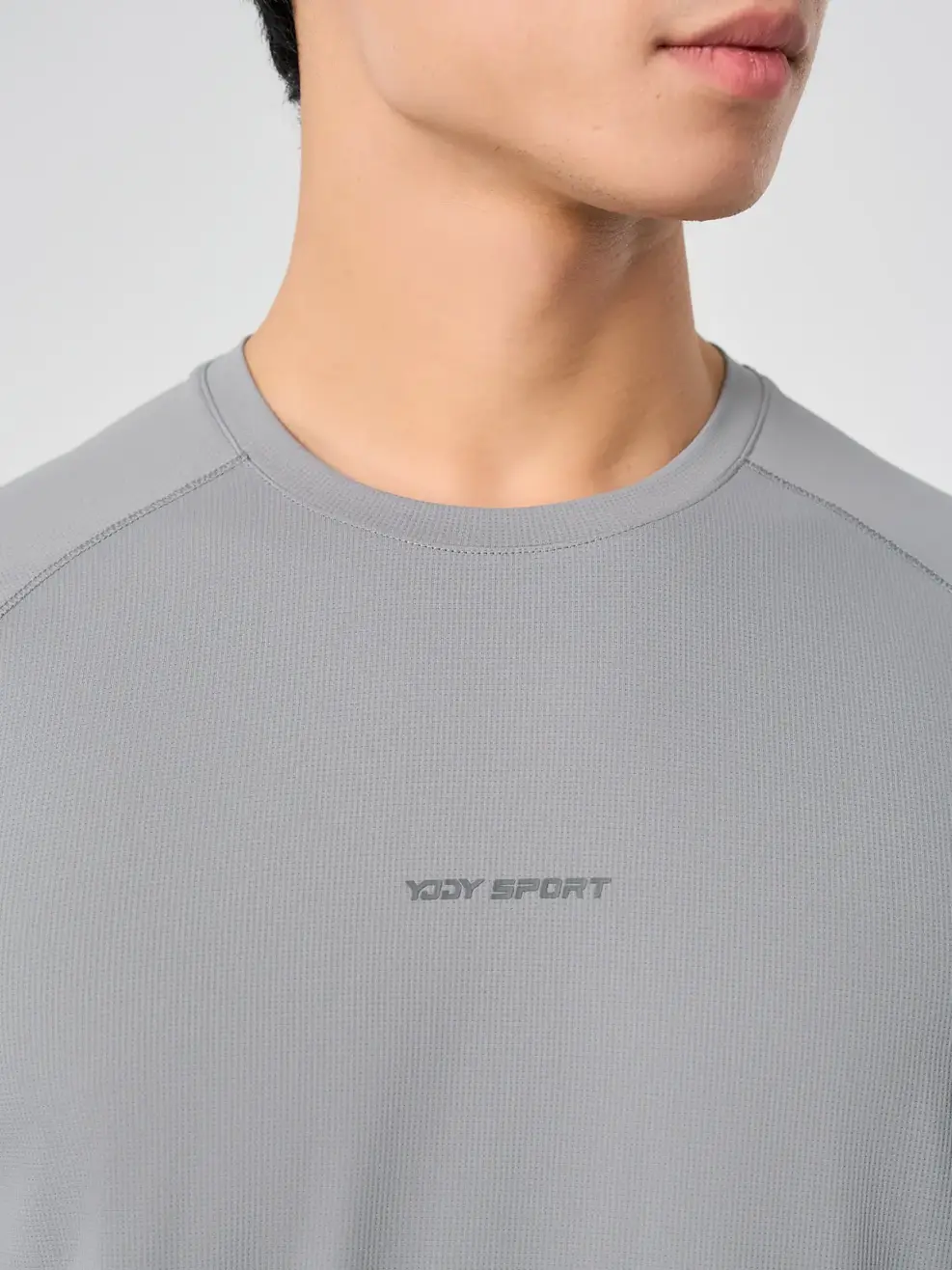 Áo Phông Nam Thể Thao Tay Raglan In Sườn - Xám 020 - XL