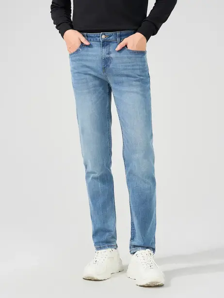 Quần Jeans Nam Slim Fit Poly Indigo
