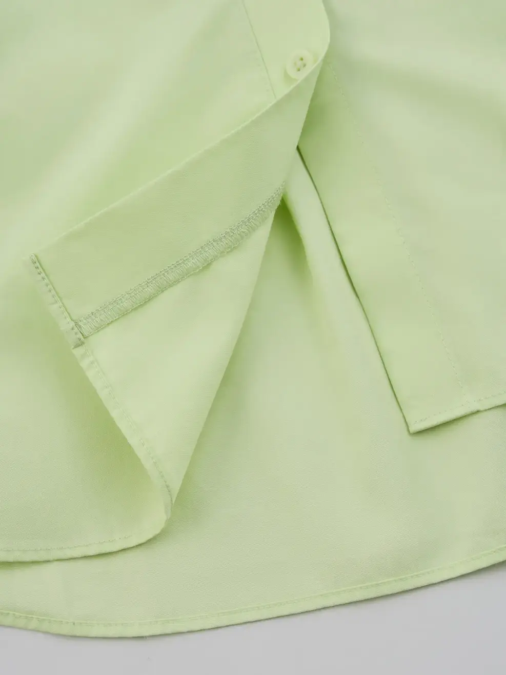 Sơ Mi Dài Tay Nữ Cotton Thô Casual  - Xanh cốm - S