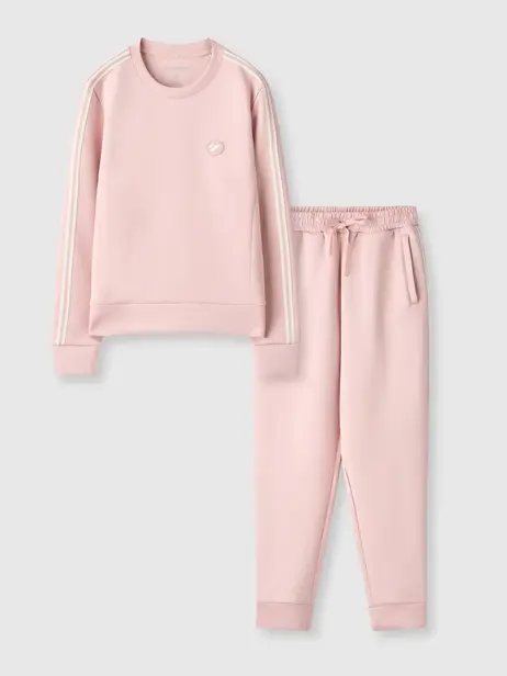 Bộ Đồ Double Face Cổ Tròn Phối Dây Dệt