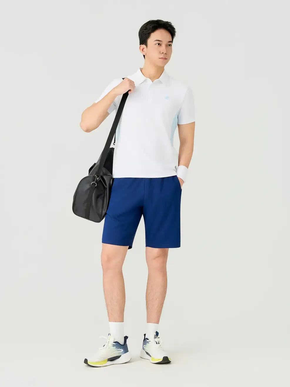 Áo Polo Sport Nam Slim Phối Thân - White 004 - M