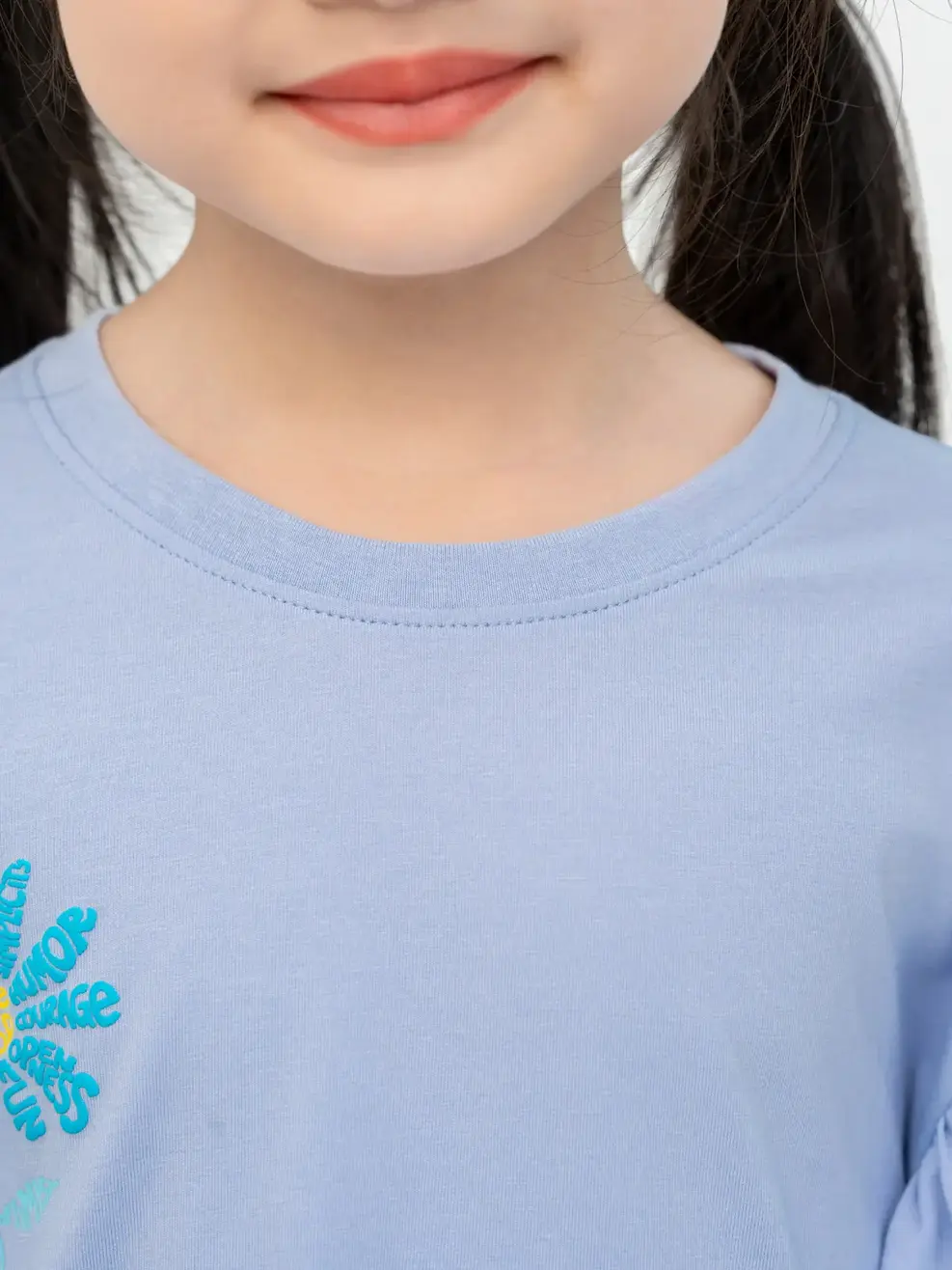 T-shirt Kid In Hoa Cúc Ngực - Tím - 2
