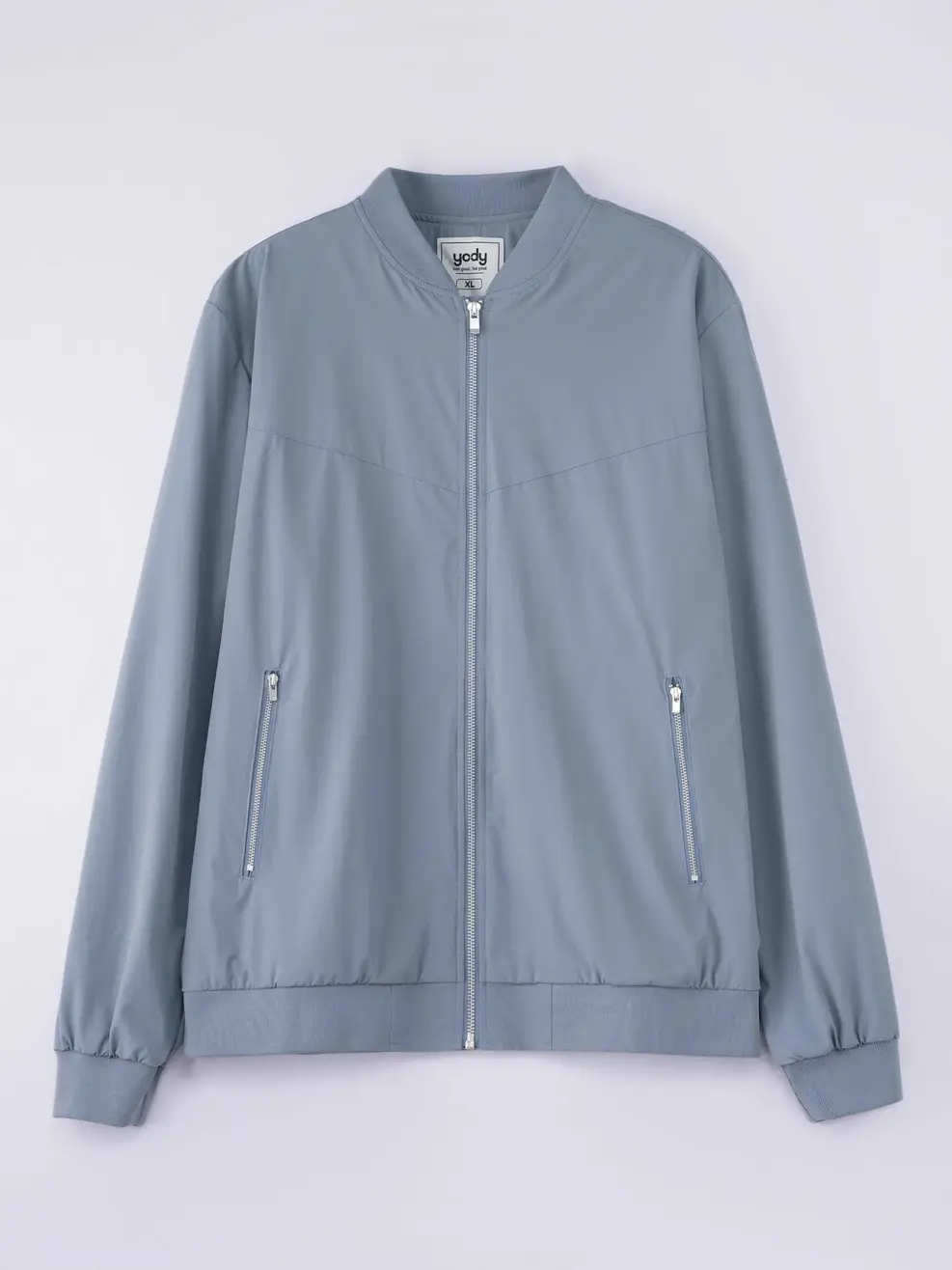 Áo Khoác Nam Bomber Bổ Ngực - Ghi - M