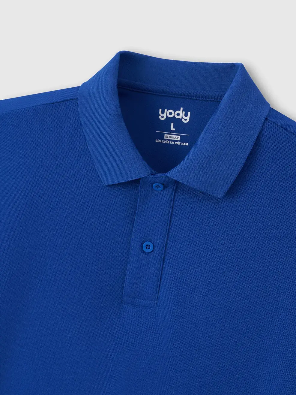 Áo Polo Nam Ngắn Tay Nẹp To -  Xanh Da Trời 200 - M