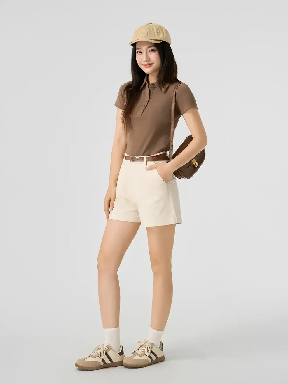 Quần Shorts Khaki Suông Trơn (SJN4022) - Be 009 - 25