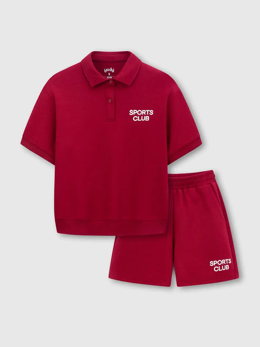 Bộ Đồ Nữ Áo Polo Quần Shorts Sport Club - Đỏ 050 - S