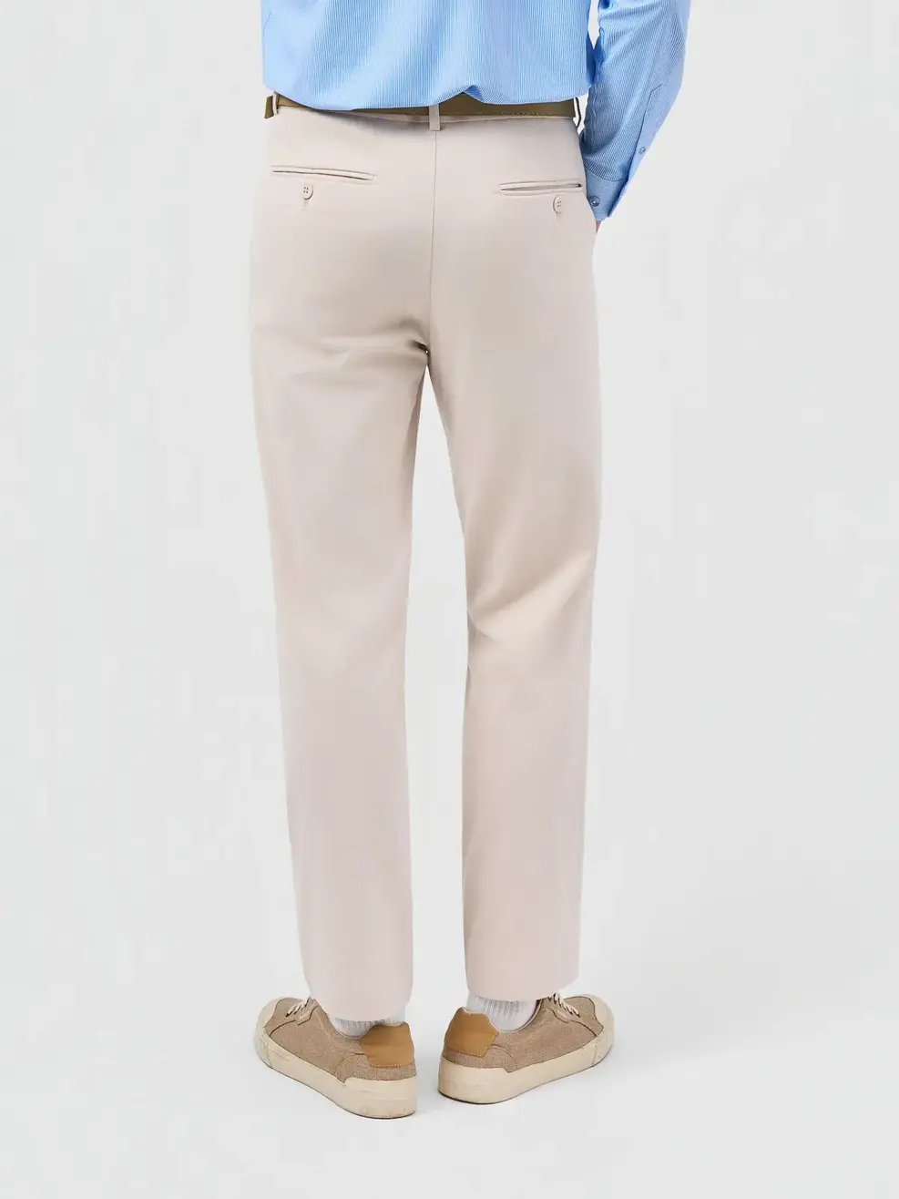 Quần Âu Nam Khóa Sườn Cạp Chun Keo - Be 175 - 29
