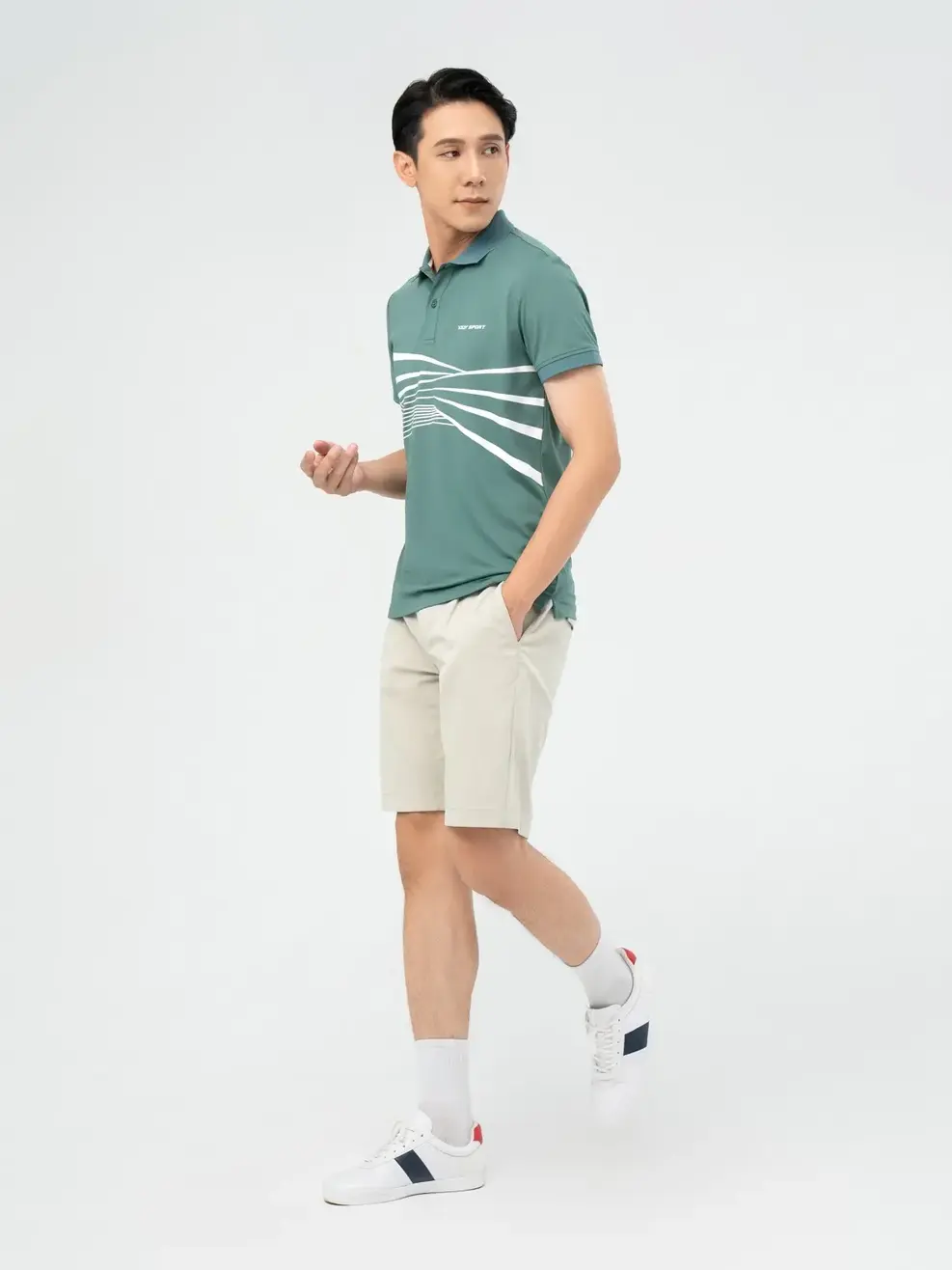 Polo Nam Yody Sport - Xanh rêu - M