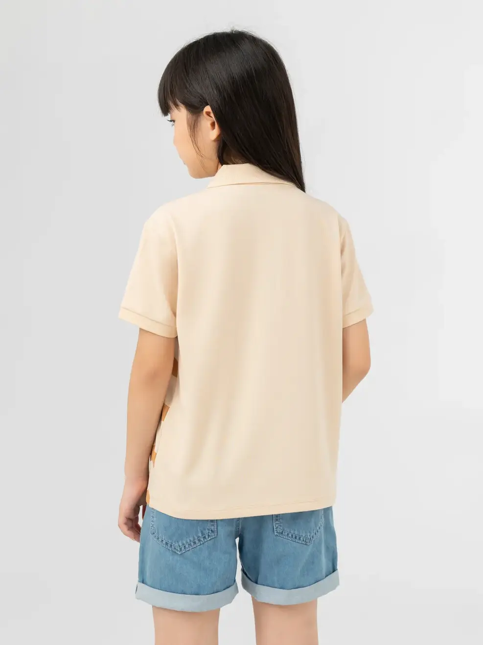 Polo Kid In Hoạ Tiết Hải Lý - Kem - 2