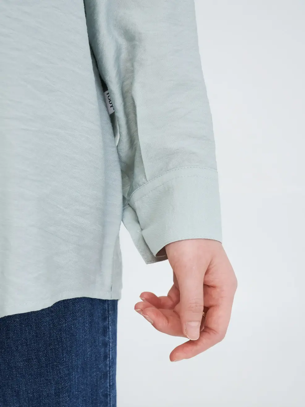 Sơ mi dáng rộng - Xanh - S