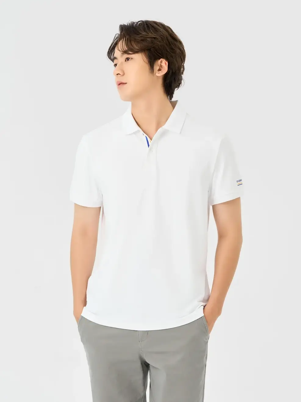 Áo Polo Nam Bạc Hà In Everyday Wear - Trắng - M