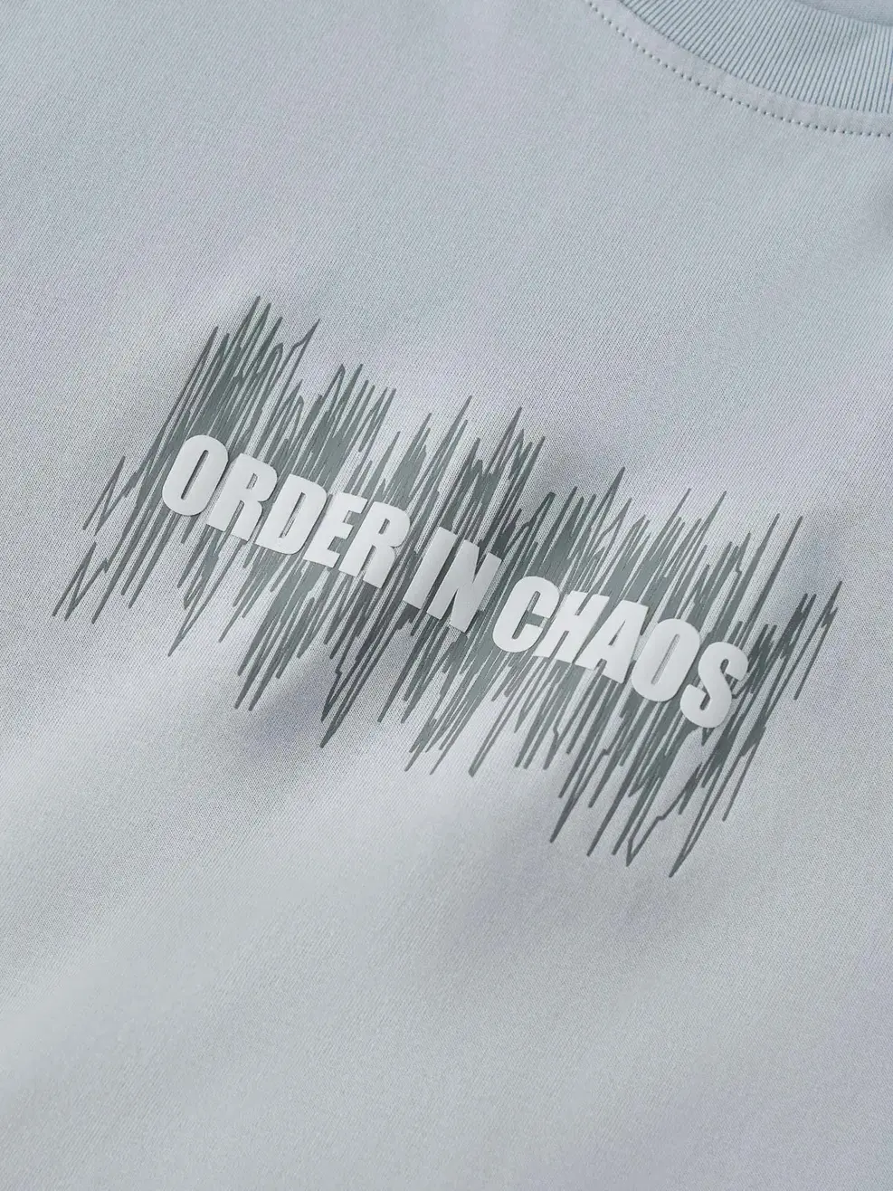 Áo Phông Nam Regular In ORDER IN CHAOS - Xám 008 - M