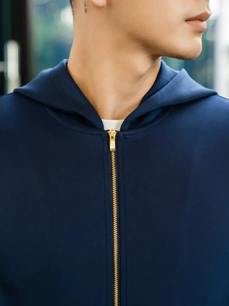 Áo Khoác Thể Thao Nam Có Mũ - Cổ vịt - L