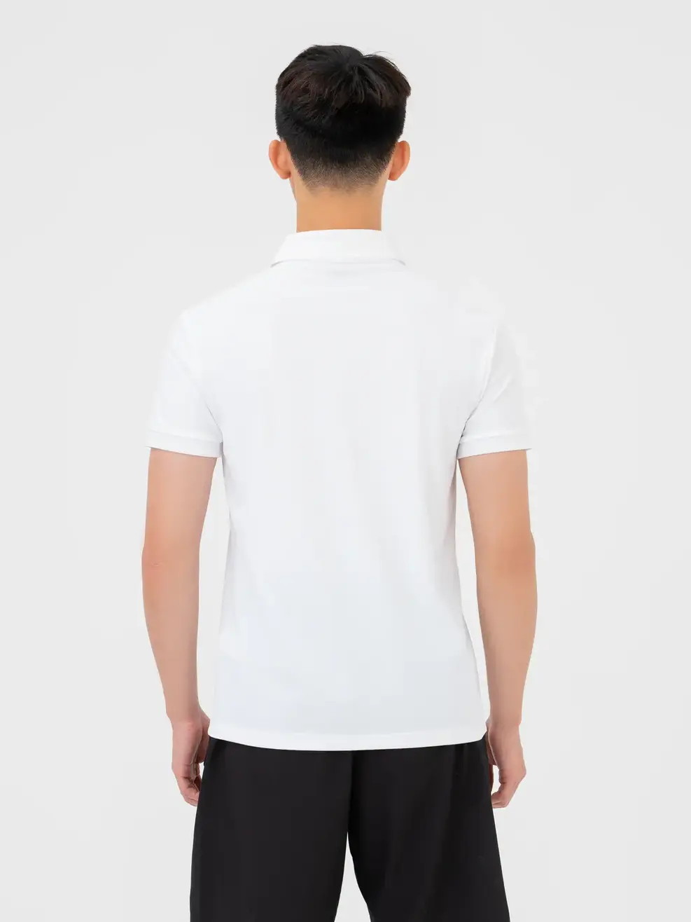 Polo Thể Thao Nam Airycool Nẹp Lệch In Chữ - Trắng - M