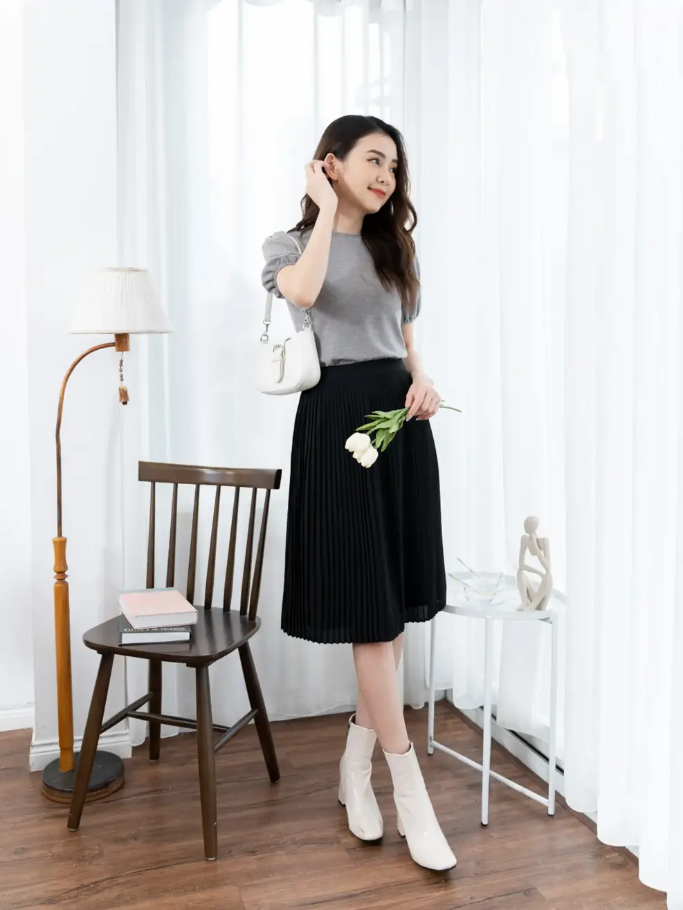 Chân dập ly - Đen - S